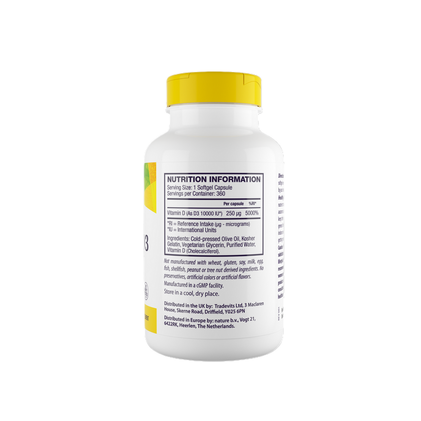 Combo Healthy Origins Vitamina D3 10000 IU, 360 Softgels + Healthy Origins Magnésio Bisglicinato Quelato (Albion), 120 Cápsulas