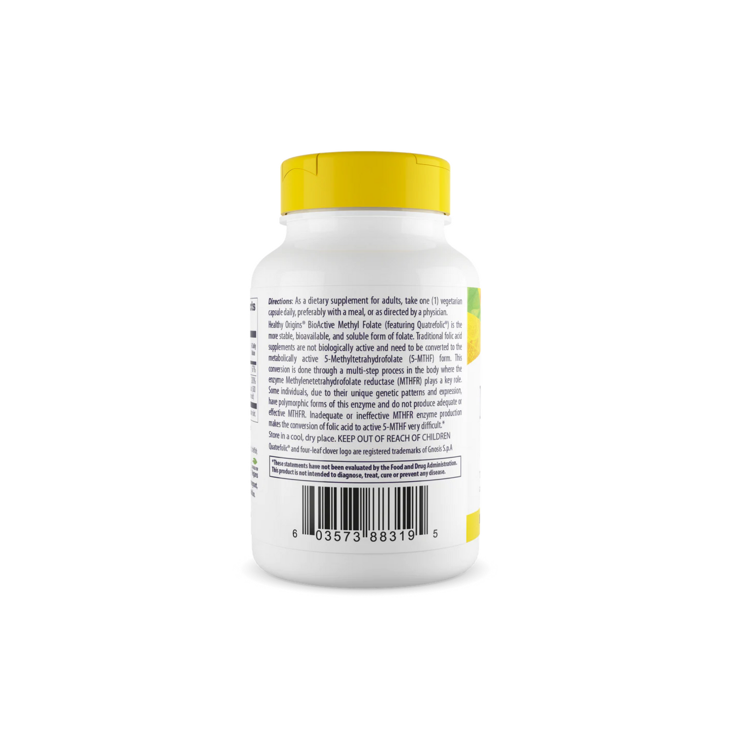 Combo 2x Healthy Origins Metil Folato (Quatrefolic) 800 mcg, 120 Cápsulas Vegetais