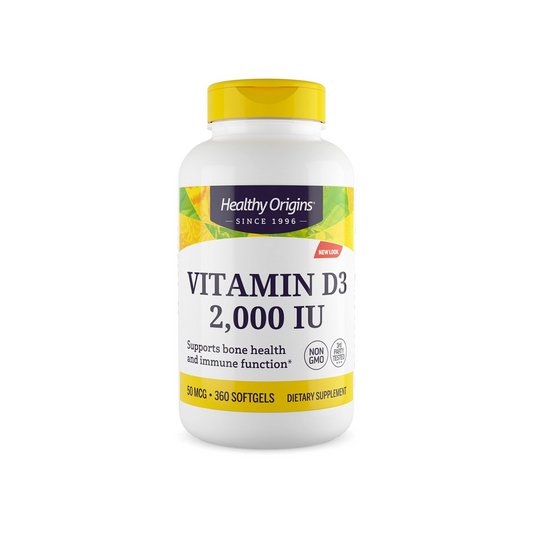 Healthy Origins, Vitamina D3, 2000 UI, 360 Softgels