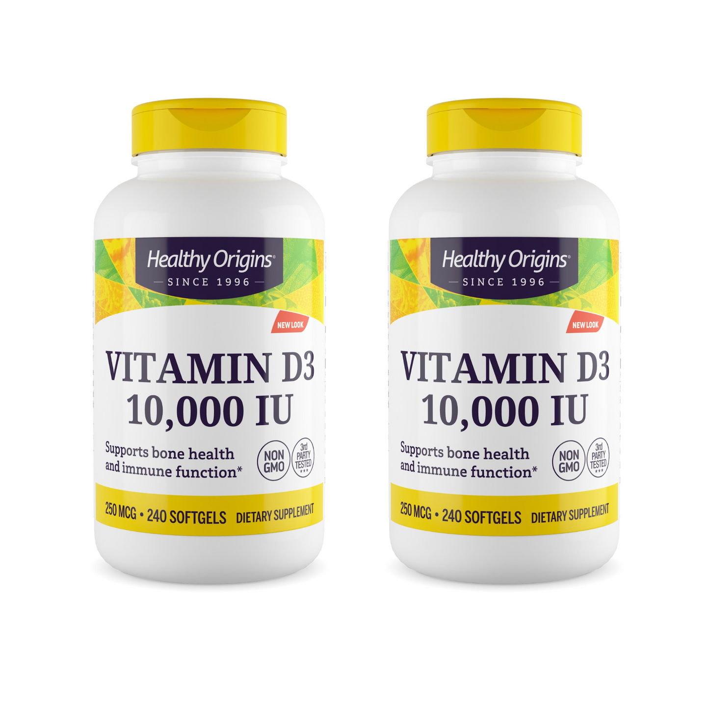 Combo 2 Healthy Origins Vitamina D3 10000 IU, 240 Softgels