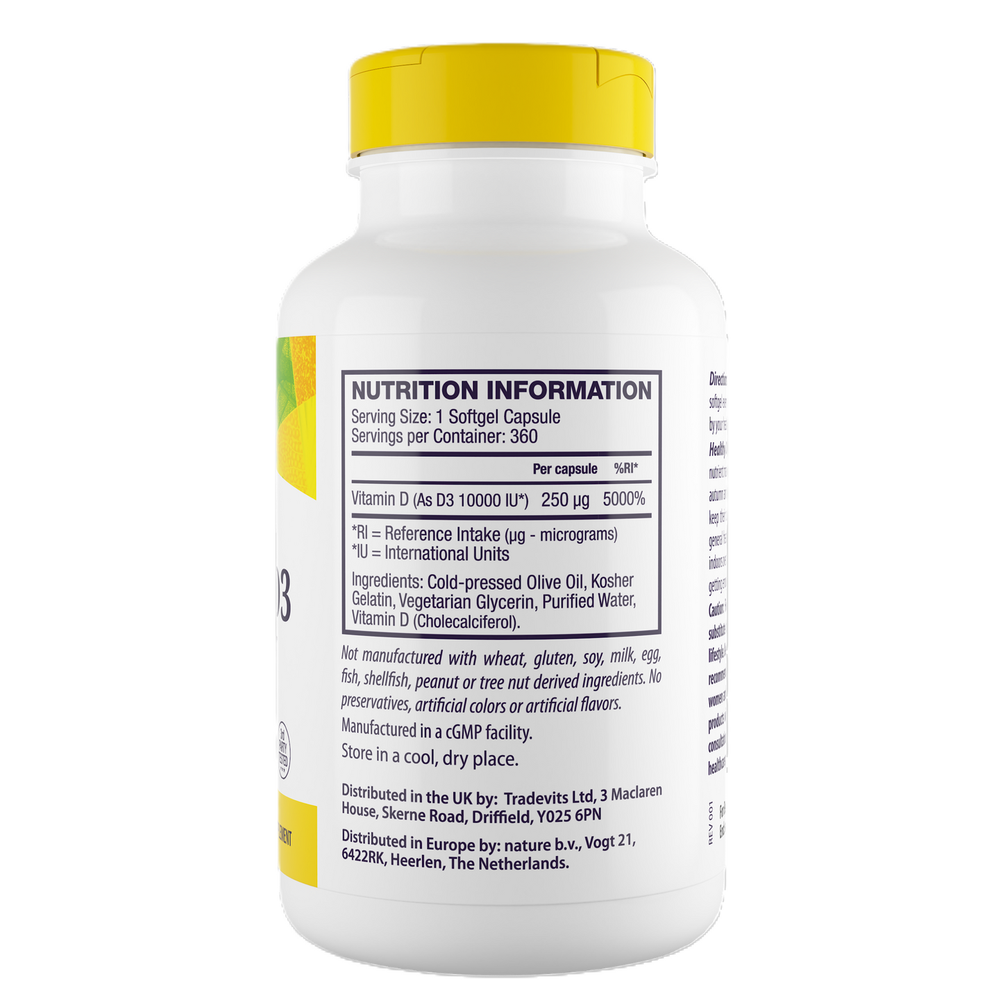 Combo 3 Healthy Origins Vitamina D3 10000 IU 360 Softgels