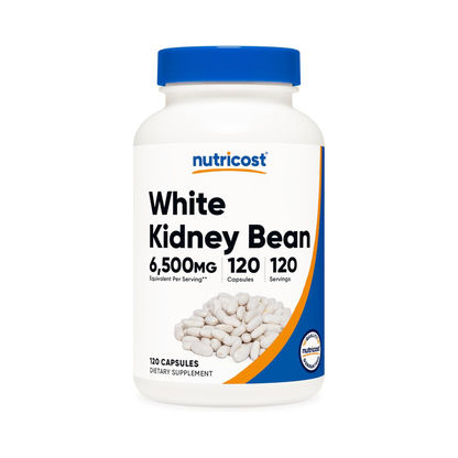 Nutricost White Kidney Bean Extract, Extrato de Feijão Branco, 120 Cápsulas Vegetarianas