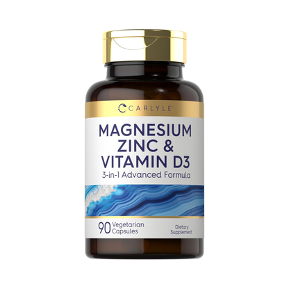 Carlyle Magnésio, Zinco e Vitamina D3, 90 Cápsulas