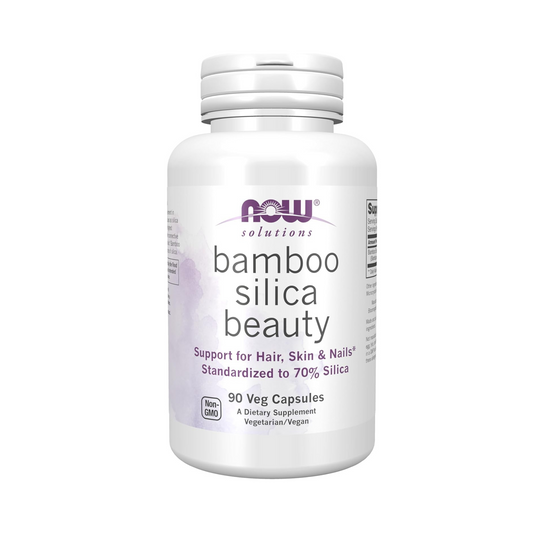 NOW Foods Bamboo Silica Beauty 70% Sílica 90 Cápsulas Vegetais