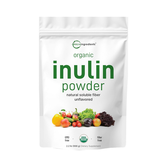 Micro Ingredients Inulina FOS Orgânica em Pó (Alcachofra de Jerusalém), 2,2 lb