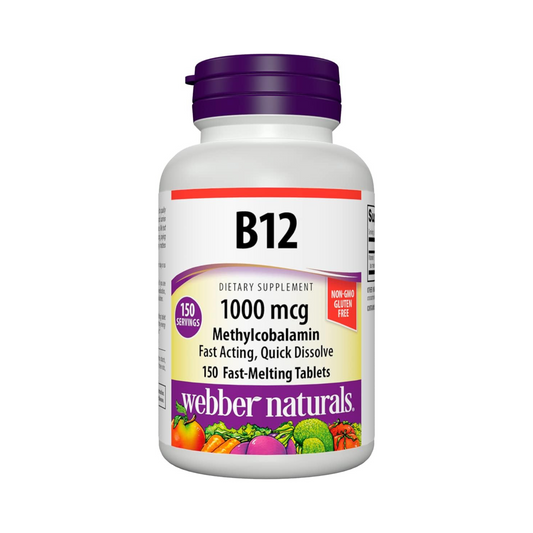 Webber Naturals Vitamina B12 1000 mcg, 150 Comprimidos