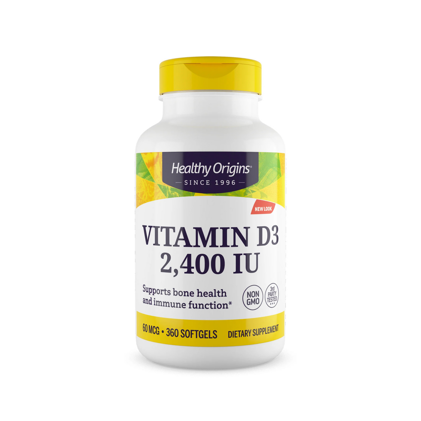 Healthy Origins Vitamina D3 2400 UI, 360 Cápsulas Softgel