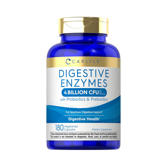 Carlyle Enzimas Digestivas com Probióticos e Prebióticos, 180 Cápsulas