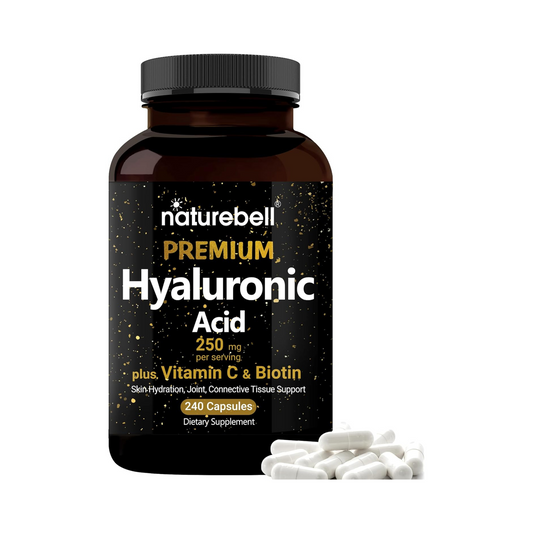 NatureBell Ácido Hialurônico 250mg com Biotina 5000mcg e Vitamina C 25mg 240 Cápsulas