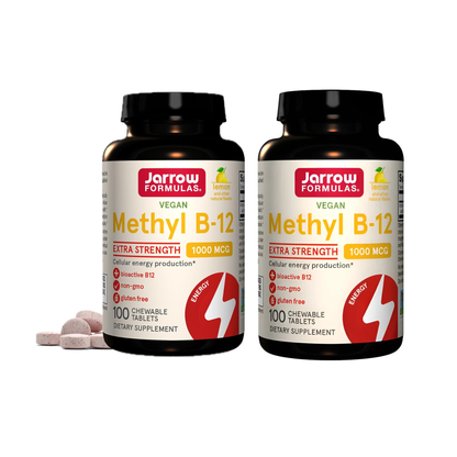 Combo 2 Jarrow Formulas, Methyl B-12, Limão, 1000 mcg, 100 Pastilhas Mastigáveis