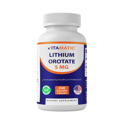 Vitamatic orotato de Lítio 5mg 240 Cápsulas