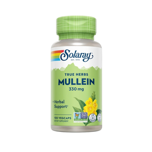 Solaray Mullein Leaf 330 mg, 100 Cápsulas Vegetais