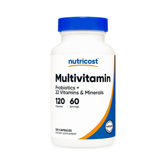 Nutricost Multivitamínico com Probióticos 120 Cápsulas Vegetais