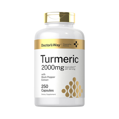 Doctor's Way Turmeric Curcumin 2000 mg, 250 Cápsulas