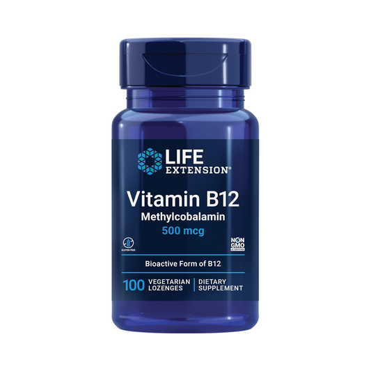 Life Extension Vitamina B12 Metilcobalamina 500 mcg, 100 Pastilhas Sublinguais