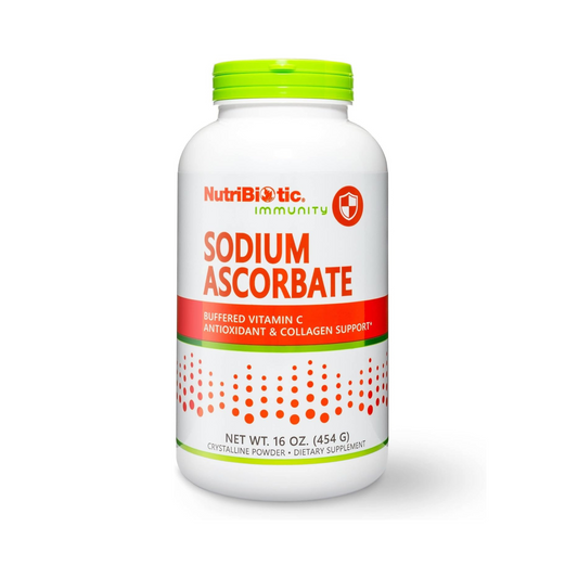 NutriBiotic, Pó de vitamina C tamponado com ascorbato de sódio, 16 Oz