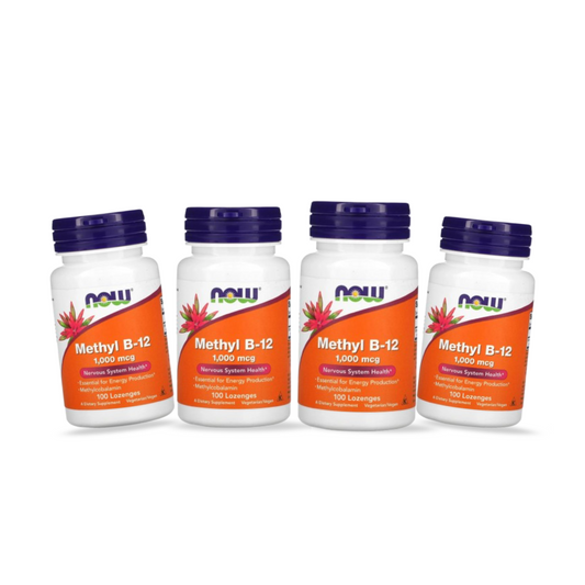 Combo 4x NOW Foods Metil B-12 1000 mcg 100 Pastilhas