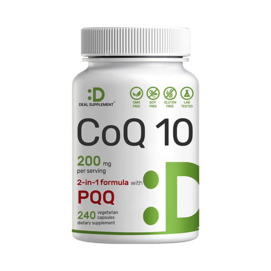 Deal Supplement CoQ10 200 mg + PQQ 200 mcg 240 Cápsulas Vegetais