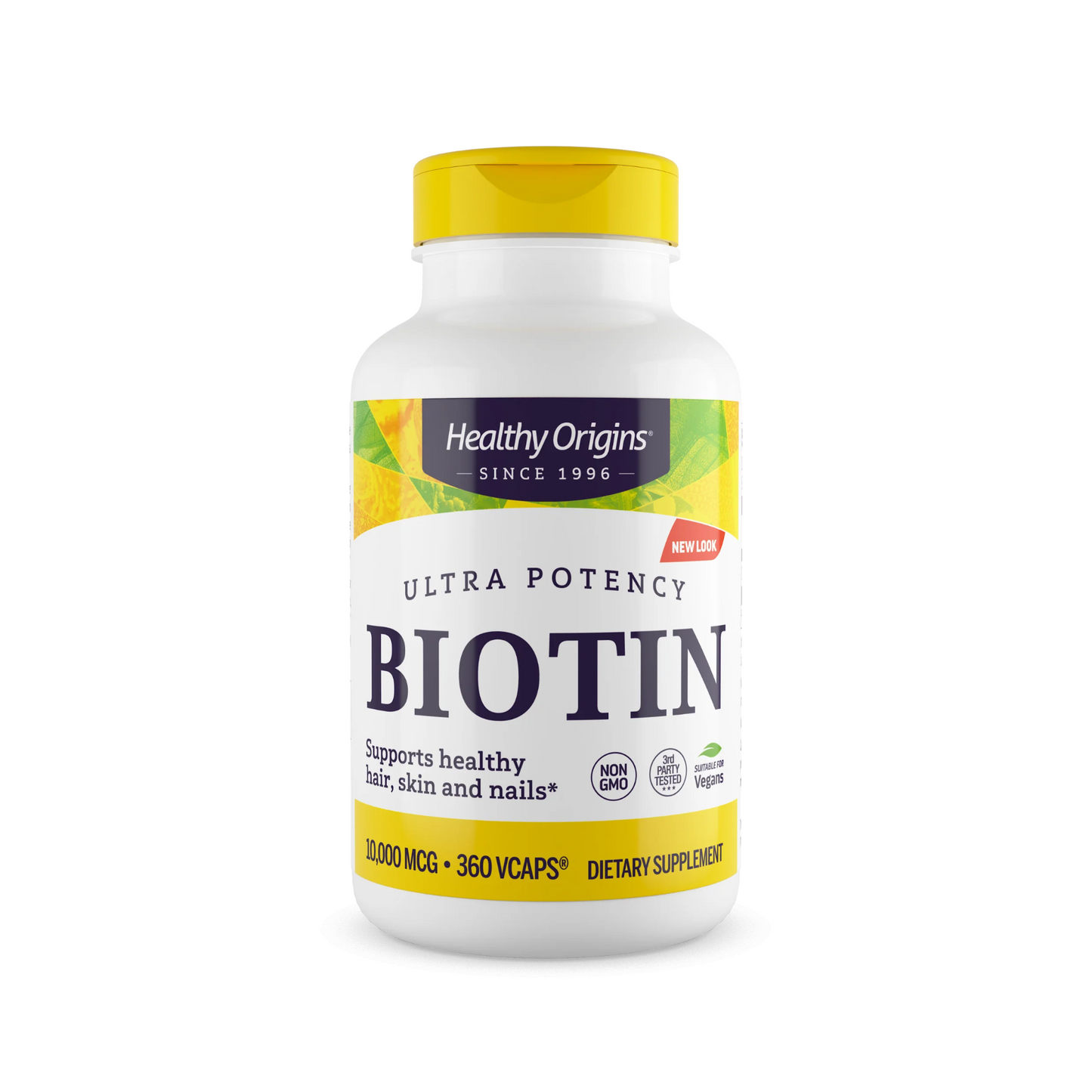 Healthy Origins Biotina, 10000 mcg, 360 Cápsulas Vegetais