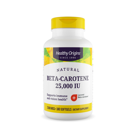 Healthy Origins, Beta Carotene, 25,000 IU, 180 Gels
