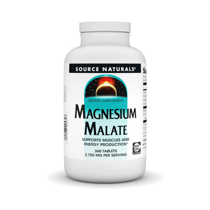 Source Naturals, Malato de Magnésio, 3.750 mg, 360 Comprimidos (1250 mg por Comprimido)