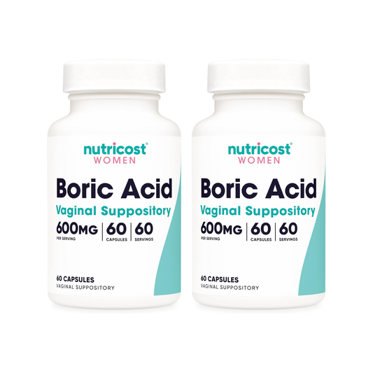 Combo 2 Nutricost Ácido Bórico 600 mg, 60 Cápsulas