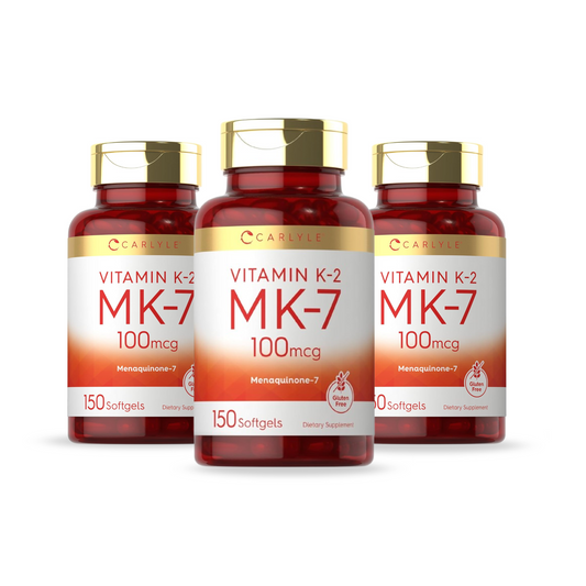 Combo 3x Carlyle Vitamina K2 MK7, 100 mcg, 150 Cápsulas Gelatinosas