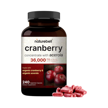 NatureBell Cranberry 36.000 mg com Acerola, 240 Cápsulas Vegetais