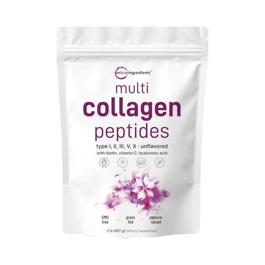 Micro Ingredients Multi Colágeno em Pó Hidrolisado, 2 lbs