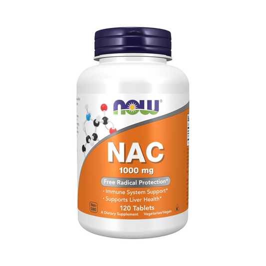 NOW Foods NAC (N-Acetyl-Cisteína) 1.000 mg, 120 Comprimidos
