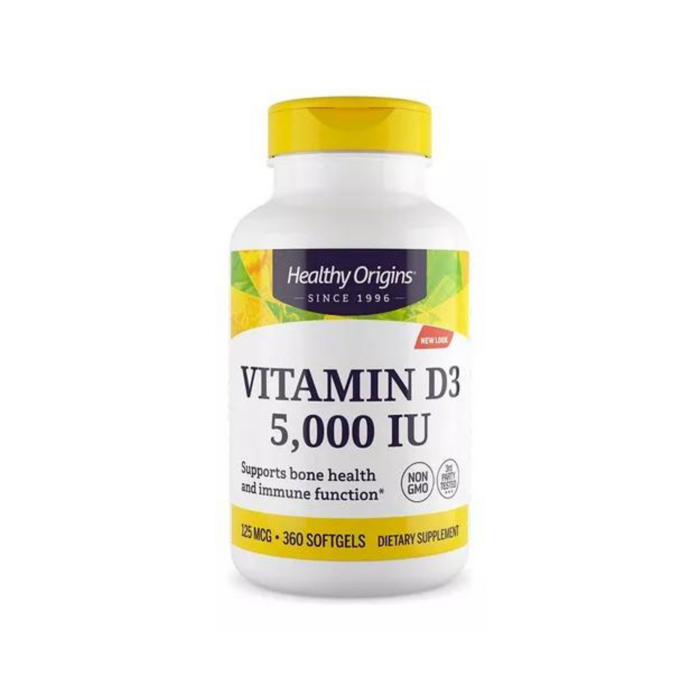 Healthy Origins Vitamina D3 5000 UI 360 Cápsulas Softgel