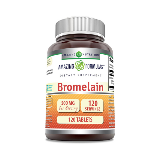 Amazing Formulas Bromelina 500mg, 120 Comprimidos