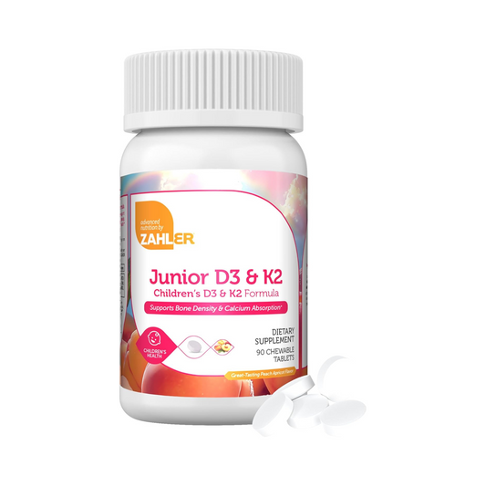 Zahler, Vitamina D3 + K2 Mastigável para Crianças, 2000 UI, Kosher, 90 Comprimidos