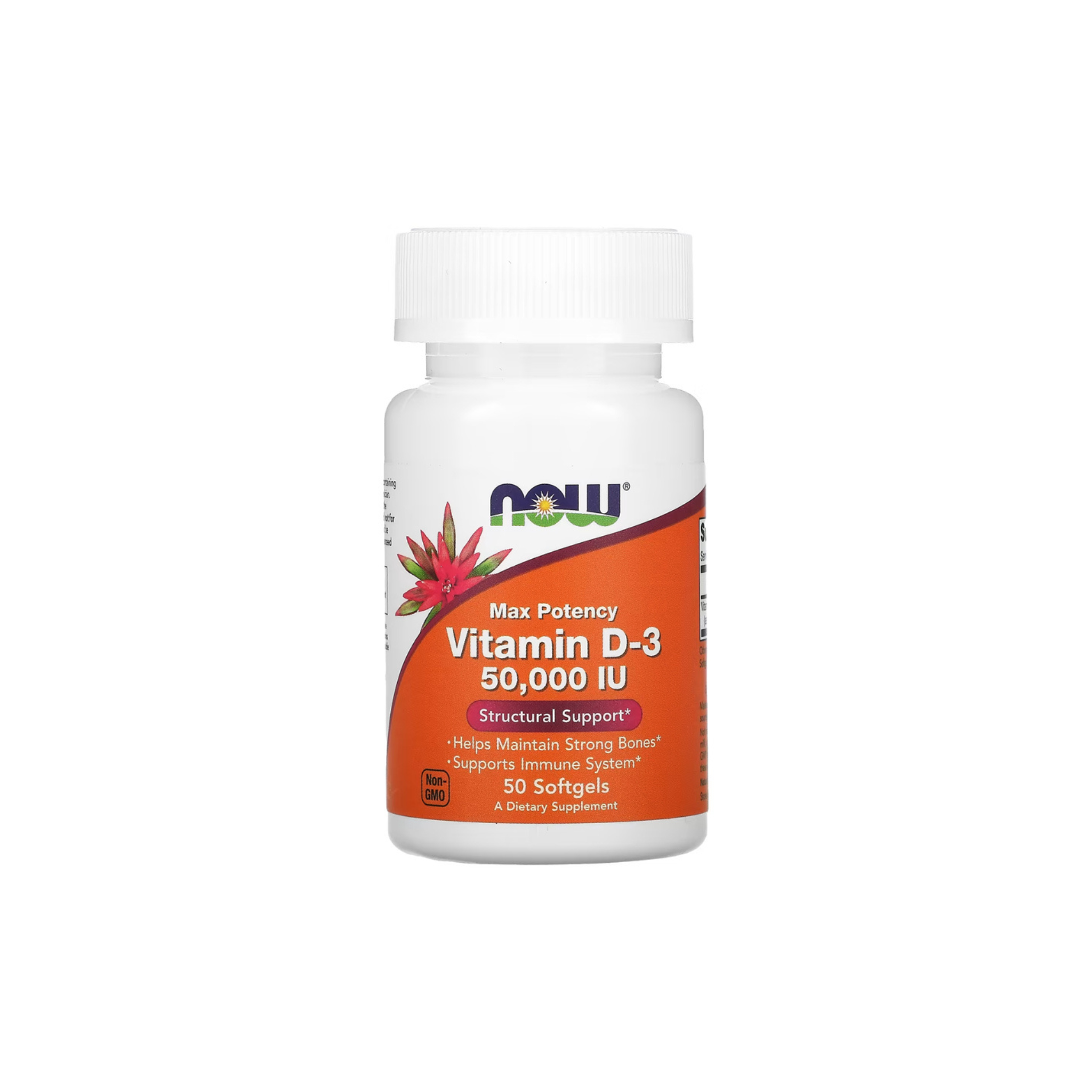 Now Foods Vitamina D3, 50000 UI, 50 Softgels – Armazem-Virtual