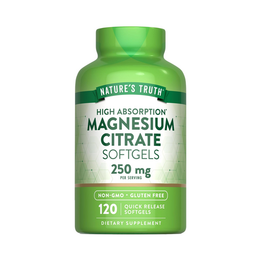 Nature's Truth Magnésio Citrato, 250 mg, 120 Softgels