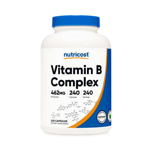 Nutricost Complexo de Vitamina B 462 mg com Vitamina C 240 Cápsulas