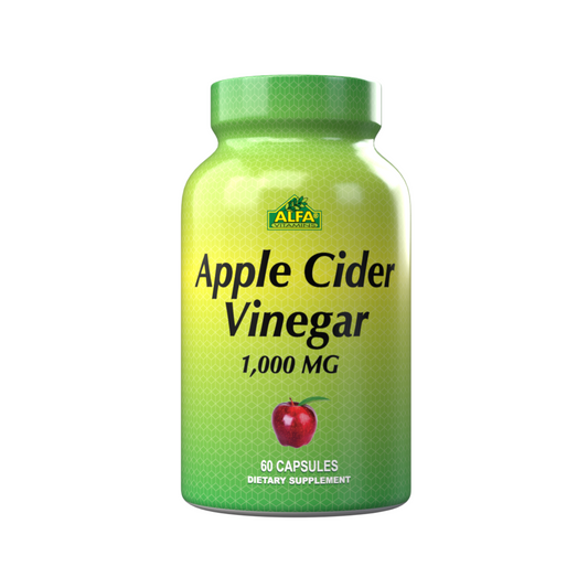 Suplemento Alfa Vitamins Vinagre de Maçã, 1000 mg, 60 Cápsulas