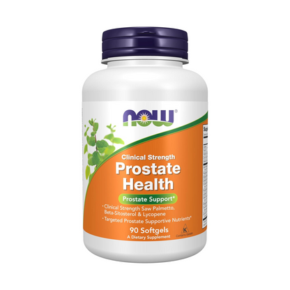 NOW Foods Prostate Health, Saw Palmetto, Beta-Sitosterol e Licopeno, 90 Softgels