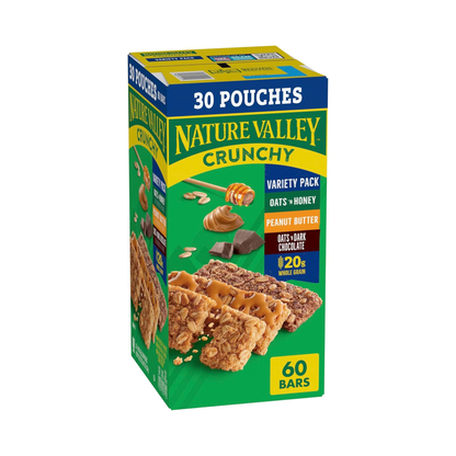 Nature Valley Barras de Granola Crocantes Sortidas 60 Unidades