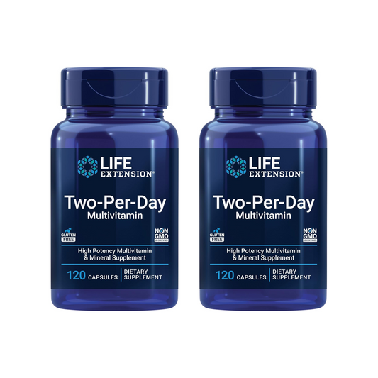 Combo 2x Life Extension Dois-Por-Dia Multivitamínico, 120 Cápsulas