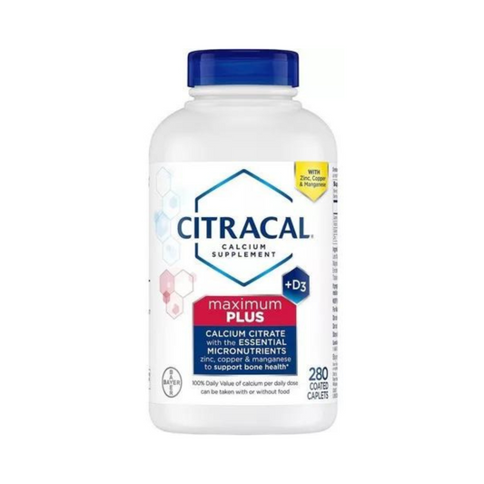 Citracal Maximum Plus - 650mg Citrato de Cálcio, 1000 UI Vitamina D3 - 120 Cápsulas