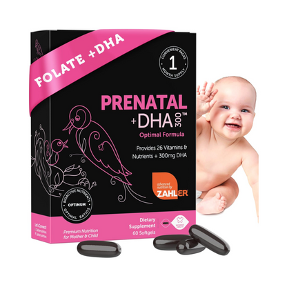 Zahler, Vitamina Pré-natal com DHA e Folato, Multivitamínico para Gestantes com Ferro, Kosher, 60 Cápsulas Gelatinosas