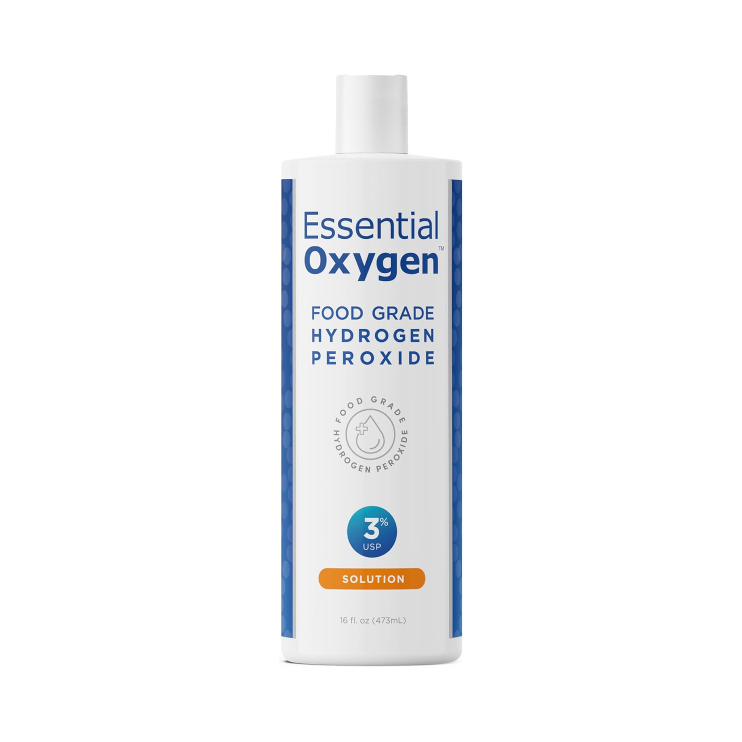 Essential Oxygen Peróxido de Hidrogênio Grau Alimentício 3% USP, 473 ml (16 oz)