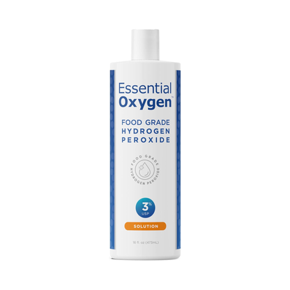 Essential Oxygen Peróxido de Hidrogênio Grau Alimentício 3% USP, 473 ml (16 oz)