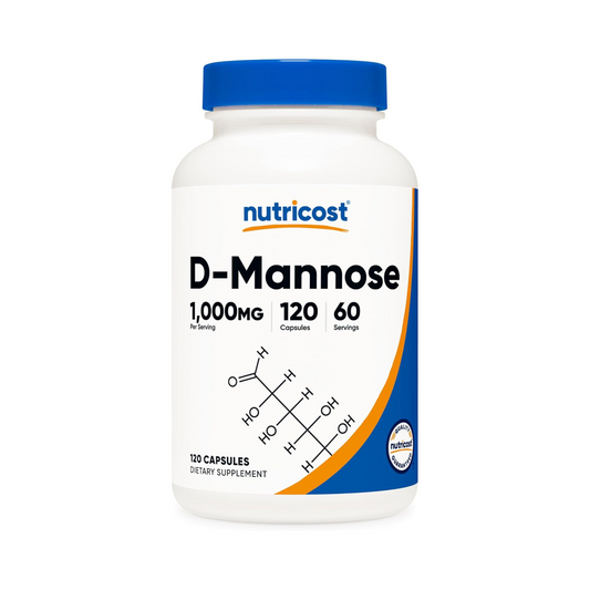 Nutricost D-Mannose 1000mg por Porção, 120 Cápsulas