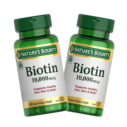 Combo 2x Nature's Bounty Biotina 10.000 mcg, 120 Cápsulas