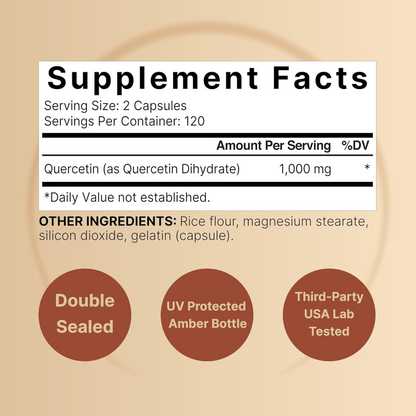 NatureBell Quercetina 1000 mg por Porção, 240 Cápsulas