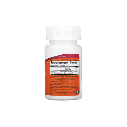 Now Foods Vitamina D3 50000 IU 50 Softgels