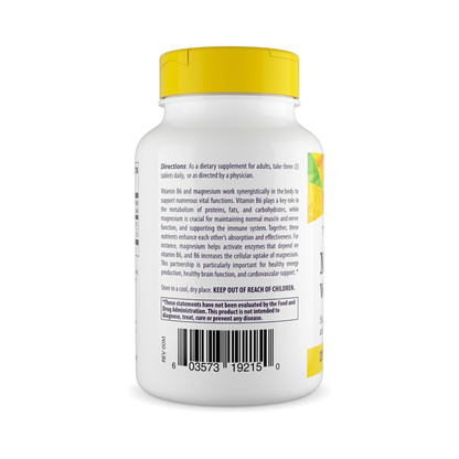 Combo 2 Healthy Origins Magnésio + Vitamina B6 400 mg, Suplemento Importado, 120 Tablets