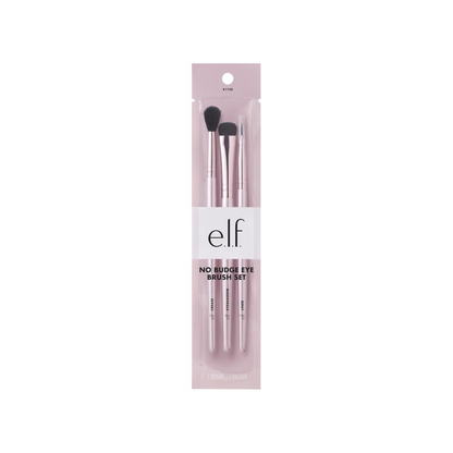 e.l.f. No Budge Brush Trio, 3 Pincéis para Sombra Cremosa, Vegano e Livre de Crueldade
